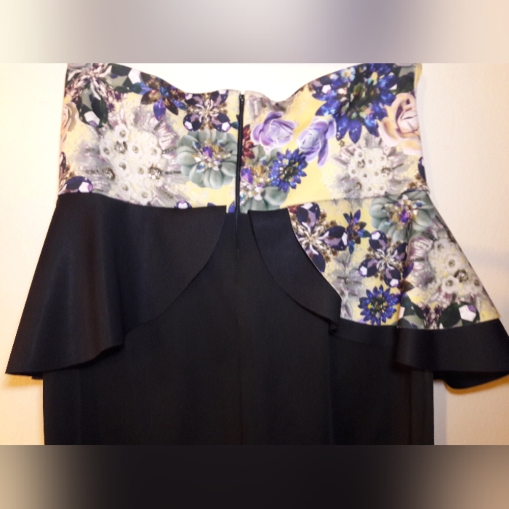 ASOS CURVE STRAPLESS PEPLUM BODYCON DRESS - Picture 5 of 7